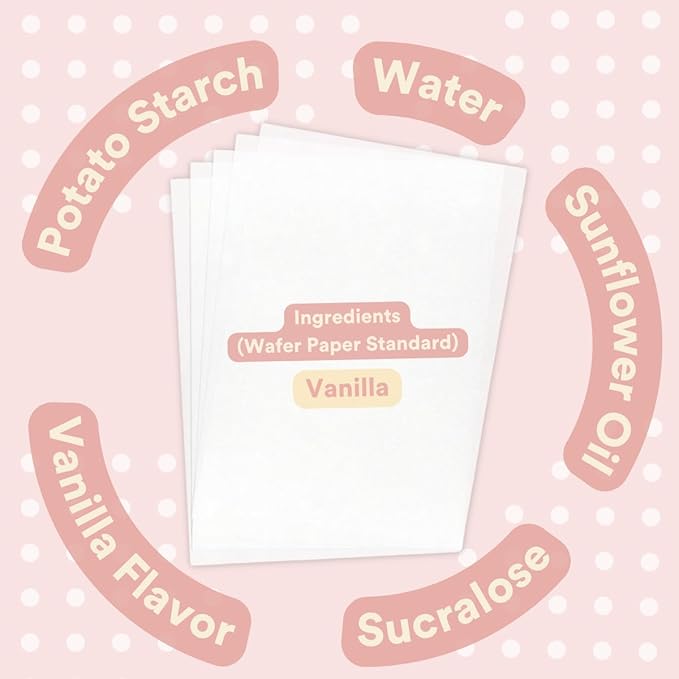 Printable Edible Wafer Paper Sheets from paper2eat (0.30 mm - 25 sheets/Vanilla)
