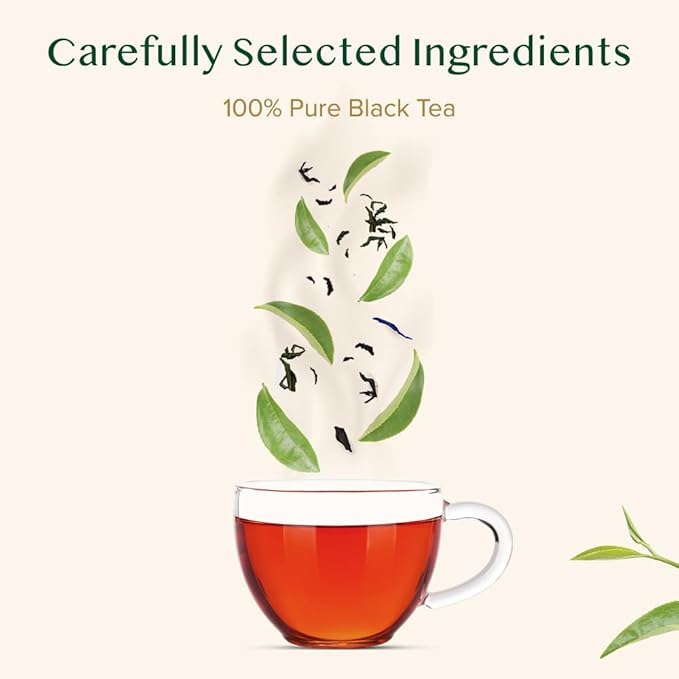 VAHDAM, Exotic Darjeeling First Flush Tea Leaves (100 Black Tea Bags) High Caffeine, Non GMO