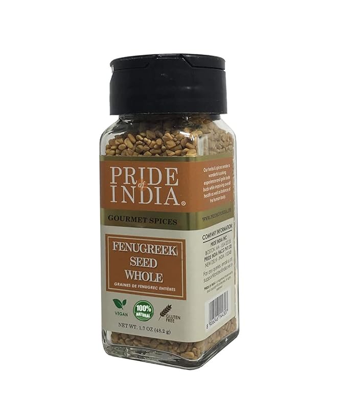 Pride of India – Fenugreek Seed Whole – Whole & Gourmet Indian Spice – Ideal Seasoning for Cooking