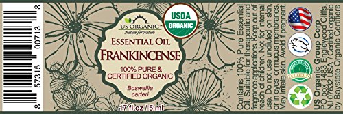 US Organic 100% Pure Frankincense (Boswellia Carteri) Essential Oil - Sourced from The Horn of