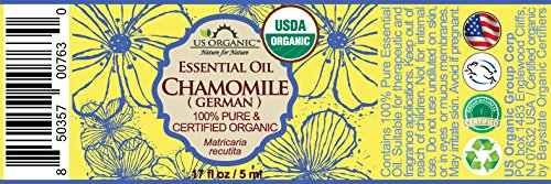 US Organic 100% Pure Blue Chamomile (German) Essential Oil - USDA Certified Organic, Steam