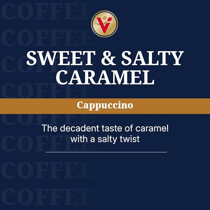 Victor Allen's Coffee Sweet and Salty Caramel Flavored Cappuccino Mix, 42 Count, Single Serve K-Cup