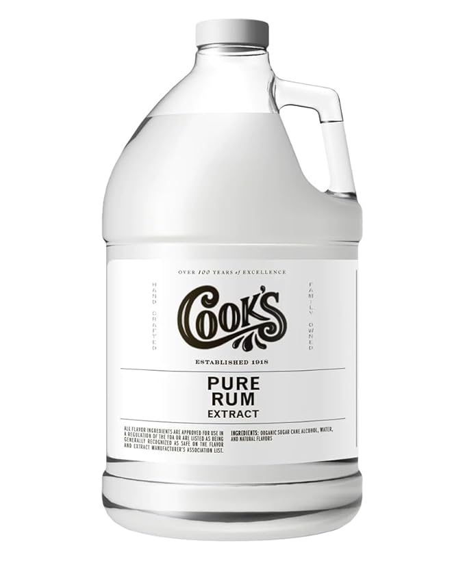 Cook's, Pure Rum Extract, For Baking, Ice Cream, Candies, Cakes, 128 oz (1 Gallon)??,<div>