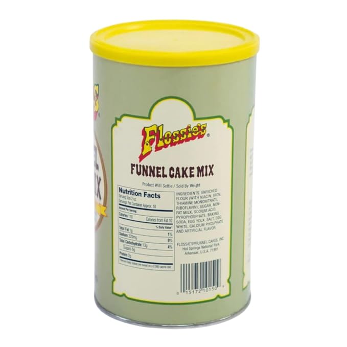 Flossie???Famous Funnel Cake Mix, 24 oz ??Resealable & Reusable Packaging, Make Authentic Carnival