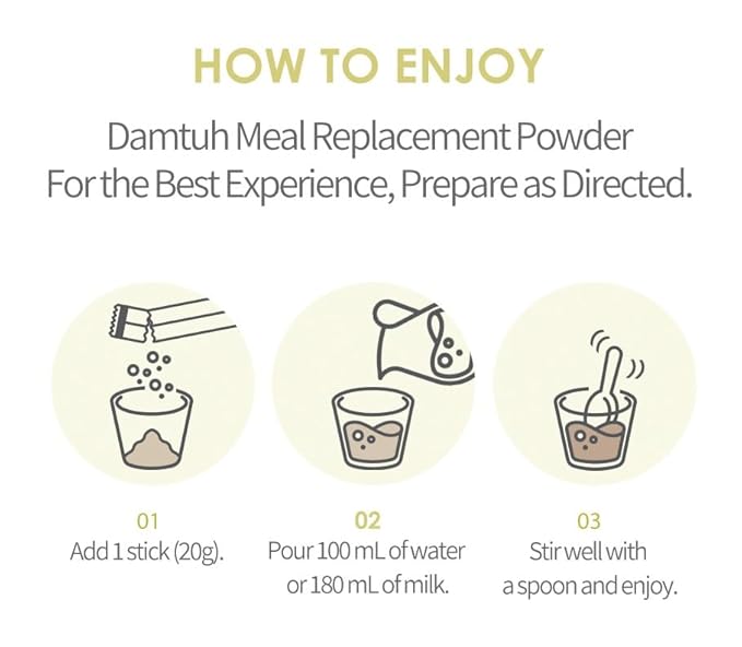 Damtuh Korean 15 Multi Mixed Roast Grain Powder Meal Replacement Shake – Healthy Breakfast Drink