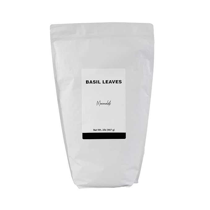 Minimalist Basil Leaves, Perfect for Cooking and Seasoning, Packaged for Convenience in a