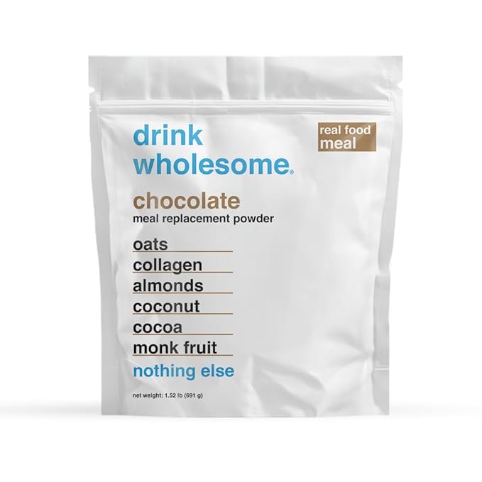 Drink Wholesome Chocolate Meal Replacement Powder | for Sensitive Stomachs | Gut Friendly |