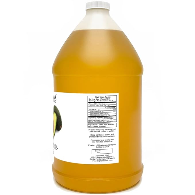 Baja Precious - Avocado Oil 100% Pure, 1 Gallon Jug, Food Grade Perfect for High Heat Cooking