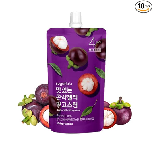 Sugarlolo Konjac Sweet Mangosteen Jelly Snack - Vegan Jello with Zero Sugar | Only 4 Calories per