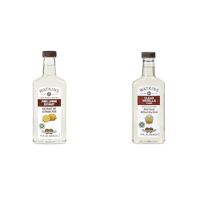 Watkins Pure Lemon Extract (11 oz.) and Watkins Clear Vanilla Flavor (11 fl. oz.)