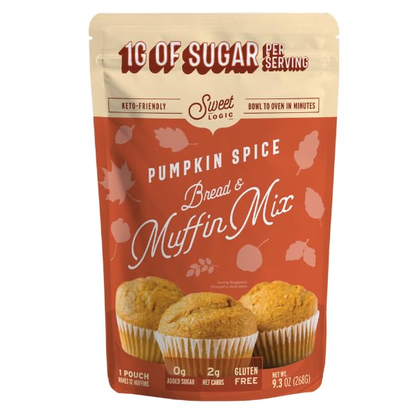 Sweet Logic Keto Baking Mix - Pumpkin Spice Muffin - Gluten-Free - Dairy Free - Diabetic-Friendly