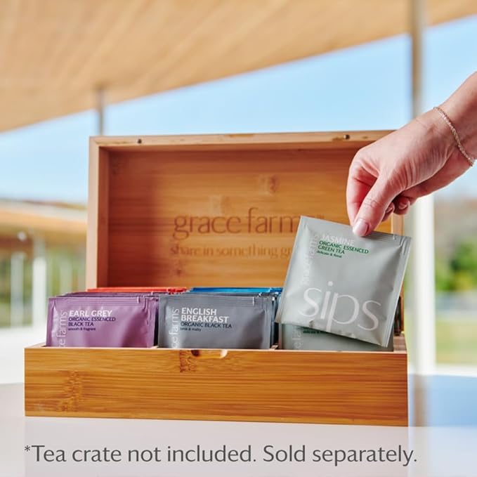 Grace Farms Tea Variety 108 Count Envelopes | Black, Green, and Herbal Individually Wrapped Tea