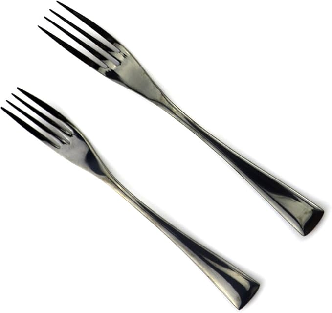 JASHII 18/10 Stainless Steel 20 Piece Mirror Polished Black Flatware Set,Dinner Knife Fork Salad