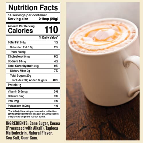 Castle Kitchen Caramel Dark Hot Chocolate (6 Pack) Premium Plant Based, Dairy Free, Gluten-Free