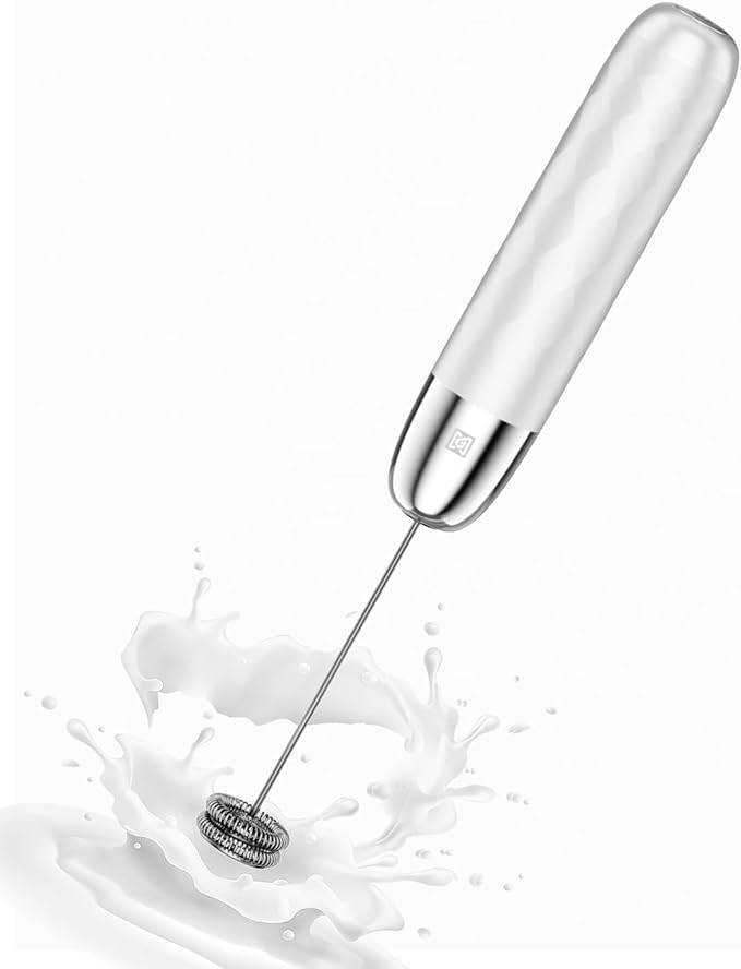 Maestri House Rechargeable Milk Frother, LunaFro Mini Handheld Electric Foam Maker Detachable