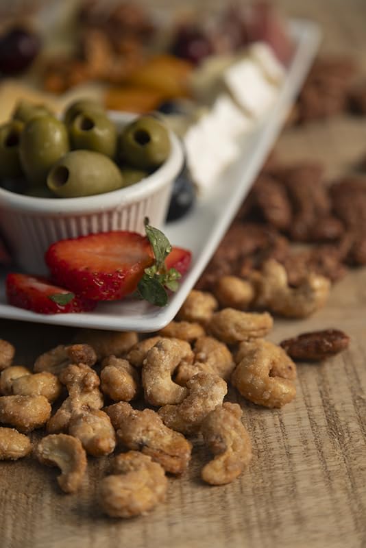 OZARK NUT ROASTERS Salted Caramel Cashews, Gourmet Candied Nuts Snack, Gluten-Free, Sea Salt &
