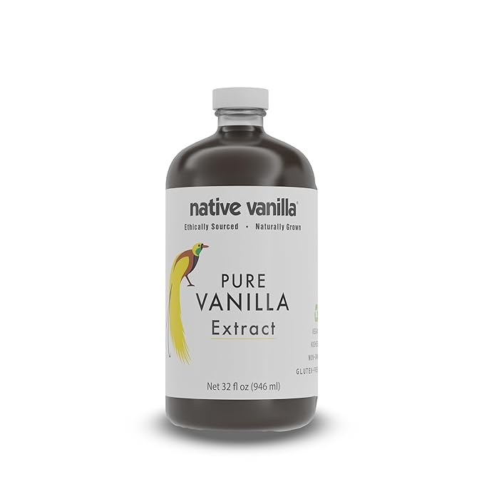 32 oz Pure Vanilla Extract - 100% Real Vanilla Extract - For Cooking, Drinks & Desserts - 100%