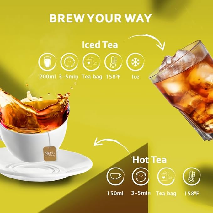 Olinda Pineapple and Mango Iced Tea Bags Herbal Cold Brew Organic Black Tea Refreshing Summer Drink