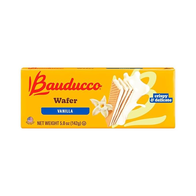 Bauducco Vanilla Wafers - Crispy Wafer Cookies With 3 Delicious, Indulgent, Decadent Layers of