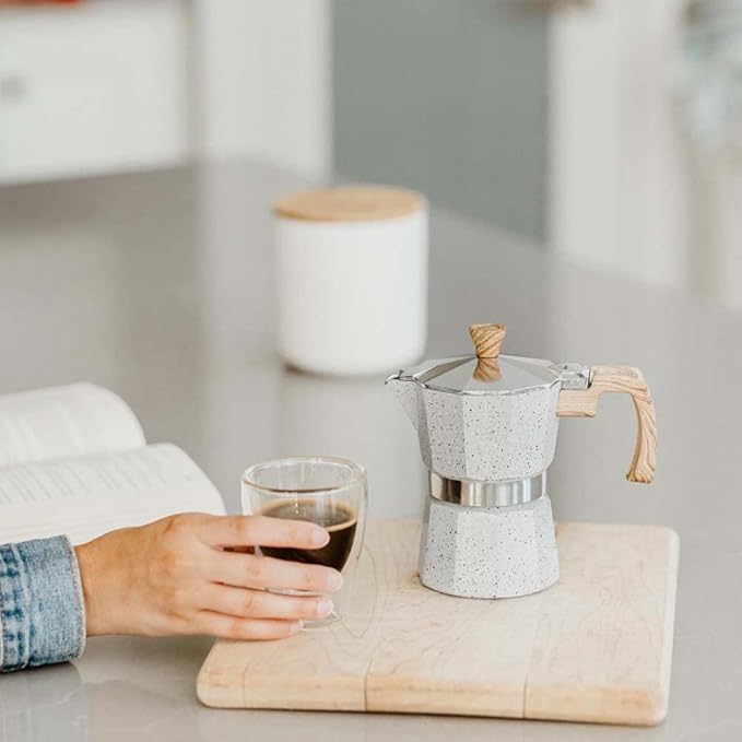 GROSCHE Milano Moka pot, Stovetop Espresso maker, Greca Coffee Maker, Stovetop coffee maker and