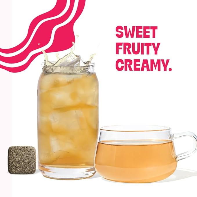 Tea Drops 30 Bulk Pack Organic Strawberry Matcha Bagless Tea - Loose Leaf, Lightly Sweetened