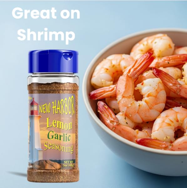 New Harbor Seasoning - Lemon Garlic | All Natural Seasoning | Perfect for Grilled Fish, Shrimp &