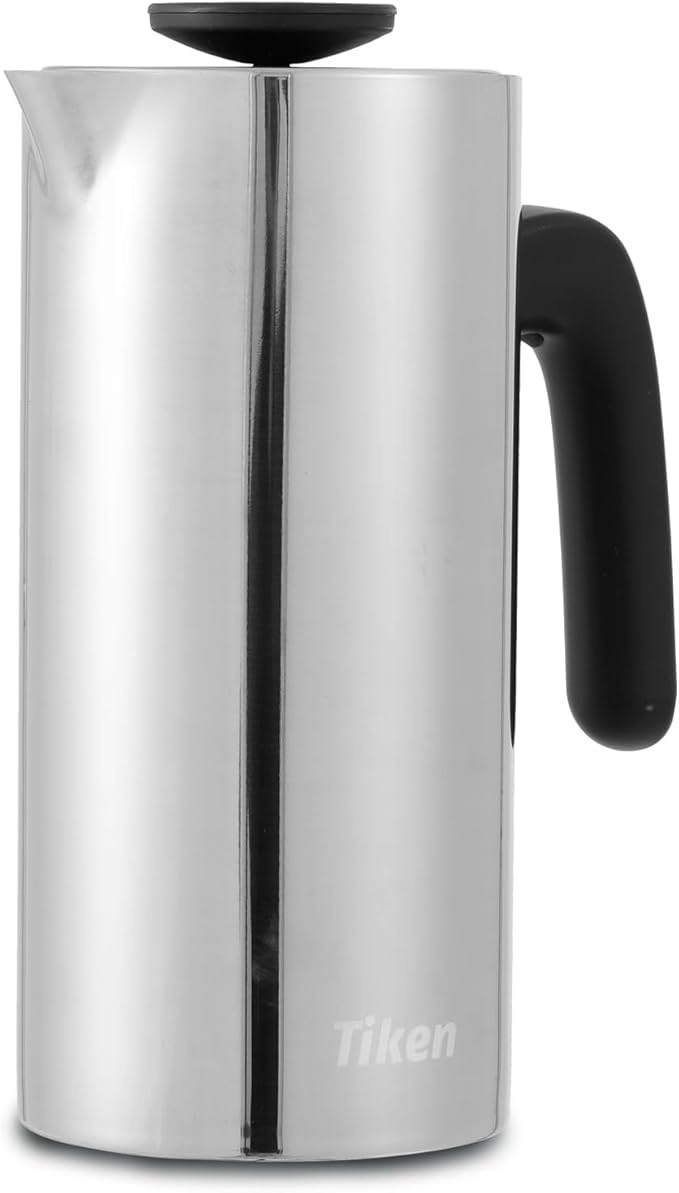 Tiken French Press Coffee Maker Stainless Steel Double-wall Vacuum Insulated Coffee Press