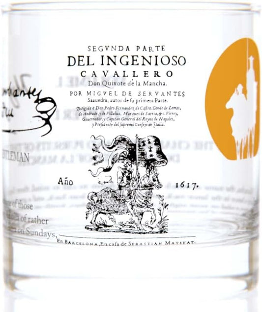 Well Told Classic Literature Rocks Glass - Don Quixote by Miguel de Cervantes - Old Fashioned