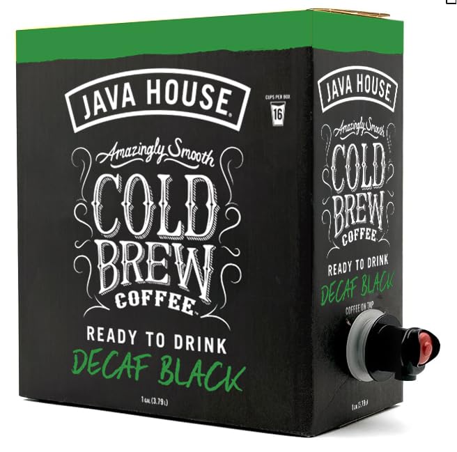 Java House Cold Brew Coffee on Tap – Premium 100% Arabica Decaf – Smooth Decaf with Chocolate &