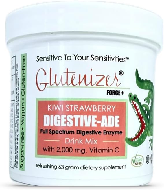Sufficient C - Glutenizer Force Plus Kiwi-Strawberry Digestive-Ade Drink Mix - Naturally Effective