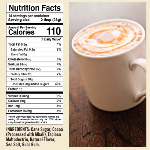 Castle Kitchen Caramel Dark Hot Chocolate (6 Pack) Premium Plant Based, Dairy Free, Gluten-Free