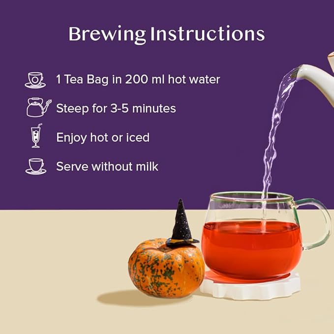 VAHDAM, Limited Edition Halloween Tea Gift Basket | 9 Premium Variety Pyramid Tea Bags | Halloween