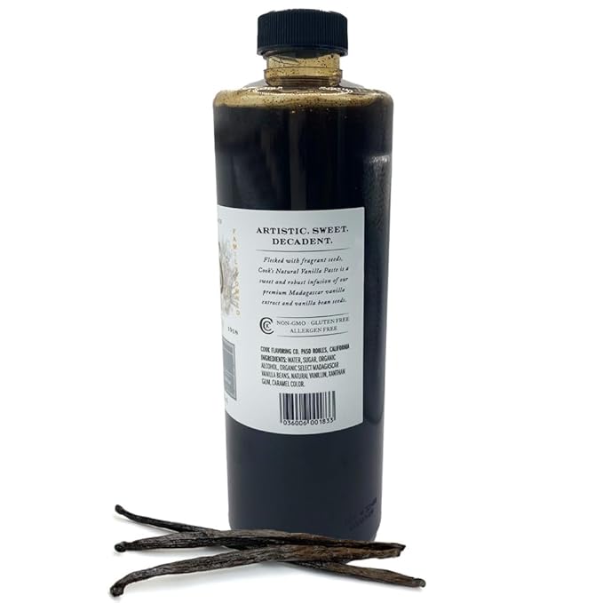 Cook's, Natural Vanilla Bean Paste, Gourmet Grade A Madagascar Premium Vanilla Made with Fresh
