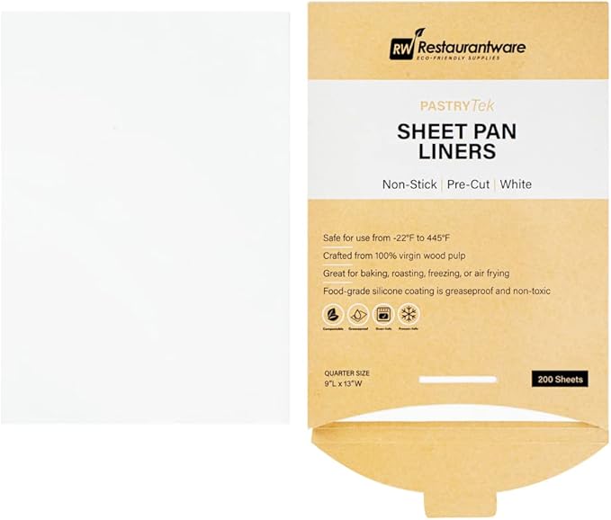 Restaurantware Pastry Tek 9 x 12 Inch Parchment Paper Sheets 200 Greaseproof Baking Sheets For Oven