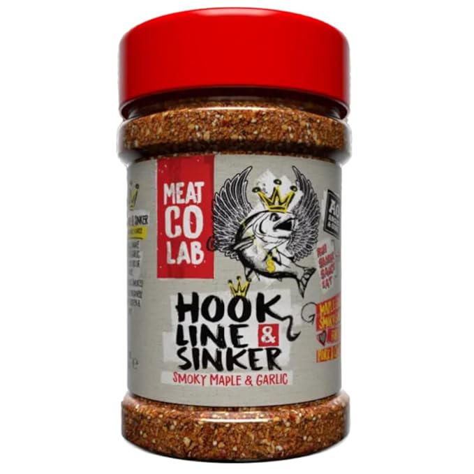 Angus & Oink | Hook Line & Sinker Rub | Maple Glazed Smoky Garlic | Perfect for Fish, Pork &