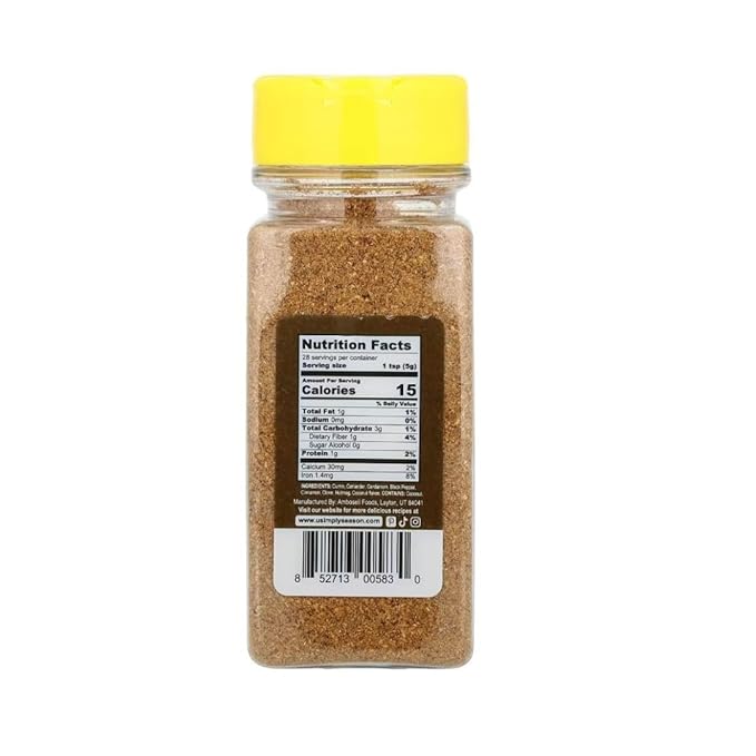USimplySeason Garam Masala Spice Blend (4.8oz) - Warm & Aromatic Spice for Indian-Inspired Dishes &