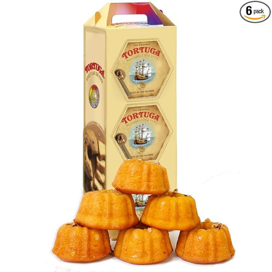 Tortuga Caribbean Rum Cake Gift Set ??6 Pack of Classic Golden Original 4 oz ??Authentic Dessert