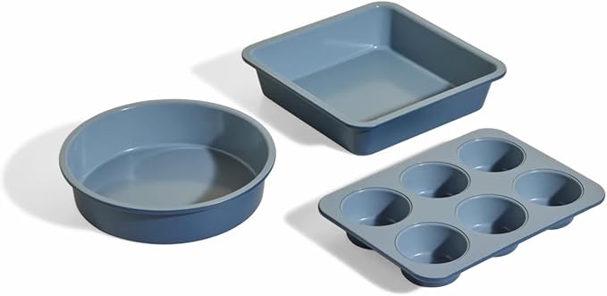 Our Place Wonder Oven Baker’s Kit – 3-Piece Toxin-Free Ceramic Nonstick Bakeware Set (8” Round, 8”
