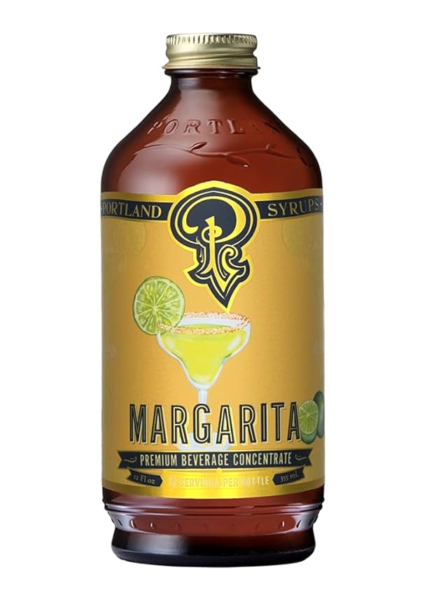 Portland Syrups Margarita Syrup - Craft Cocktail and Mocktail Mixer with Tangerine, Blood Orange