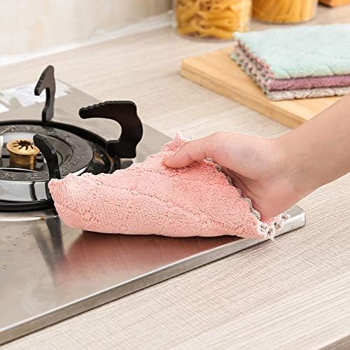 kimteny 12 Pack Kitchen Cloth Dish Towels, Premium Dishcloths, Super Absorbent Coral Velvet
