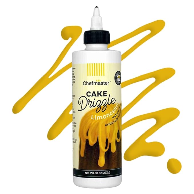Limoncello-Flavored Cake Drizzle by Chefmaster, Edible Cake Drip Frosting for Decorating, Drip for