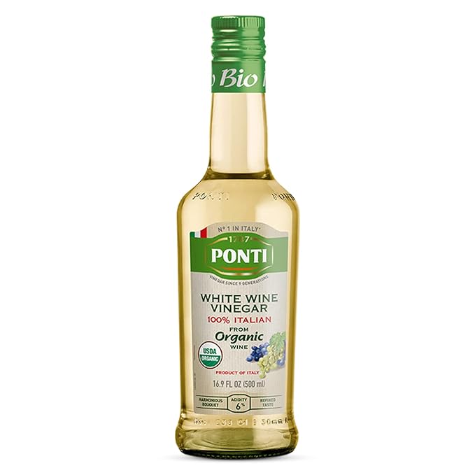 1787 PONTI Organic 100% Italian White Wine Vinegar - Perfected Acidity Levels for Best Harmonic