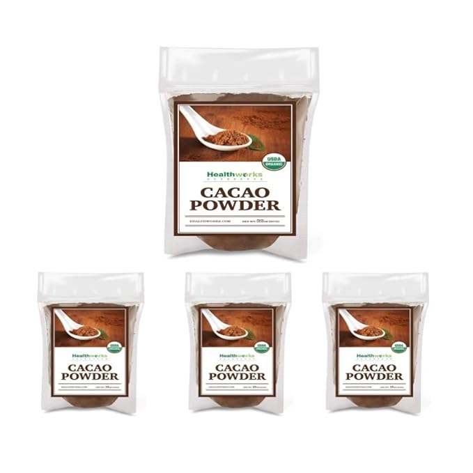 Healthworks Superfoods Organic Cacao Powder - 80 Oz / 5 Lbs - Cocoa Chocolate Substitute - Rich
