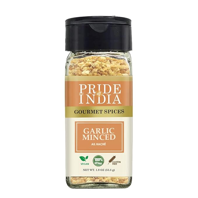 Pride of India ??Garlic Minced ??Gourmet Seasoning ??Ideal for Dips/Sauces/Bread/Salad/Stir-Fries