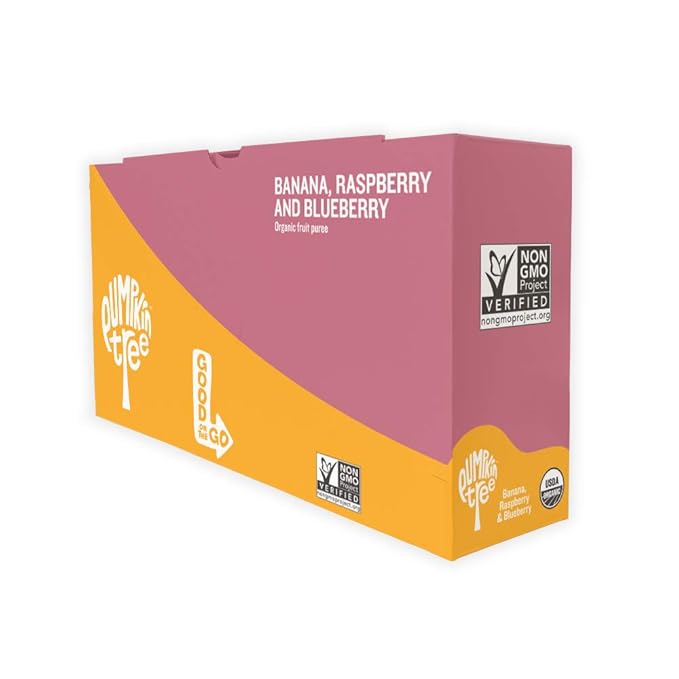 Pumpkin Tree Peter Rabbit Organics, Organic Raspberry, Banana and Blueberry 100% Pure Fruit Snack