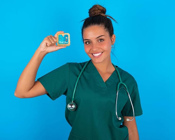 Thank You Doctor Nurse Cookies 24 Pack Themed Cookies Individually Wrapped | Healthcare Worker