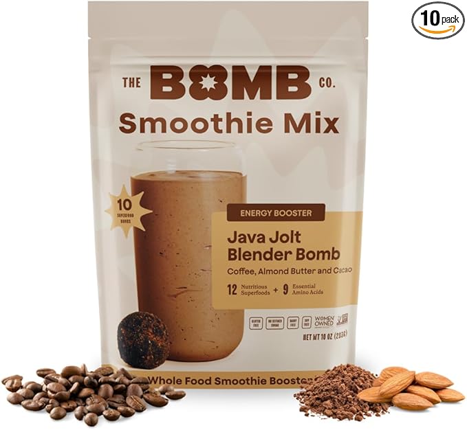 The Bomb Co. Blender Bomb, Java Jolt, Superfood Smoothie Mix With Coffee & Amino Acids for Energy