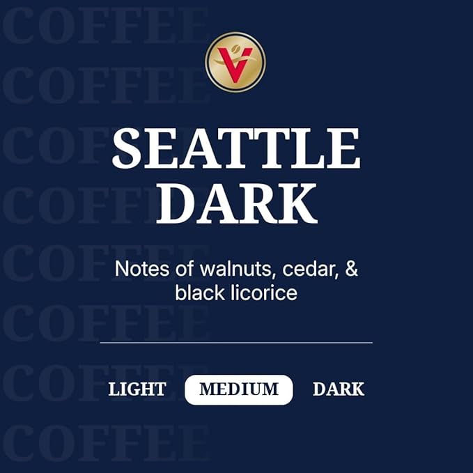 Victor Allen's Coffee Seattle Dark, Dark Roast, 42 Count, Single Serve Coffee Pods for Keurig K-Cup