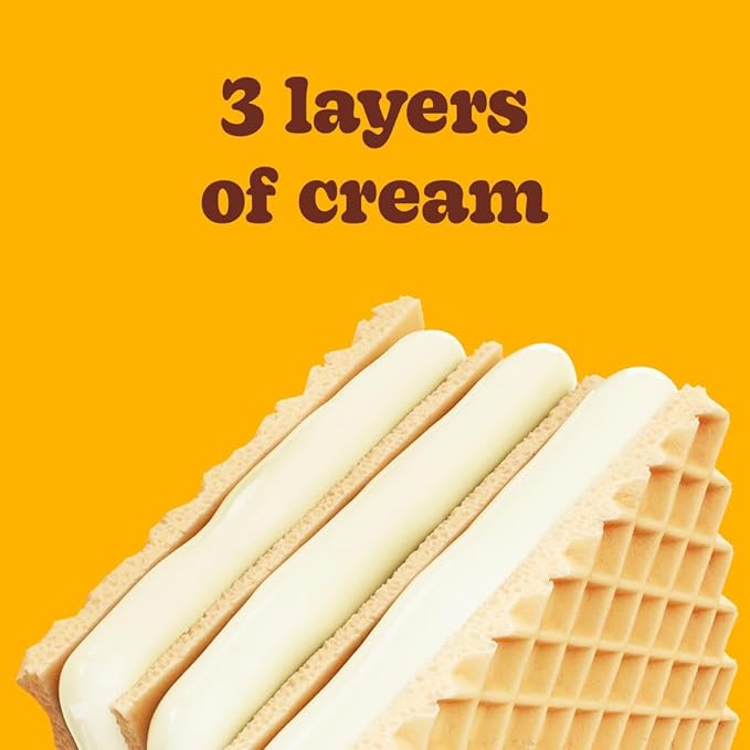 Bauducco Vanilla Wafers - Crispy Wafer Cookies With 3 Delicious, Indulgent, Decadent Layers of