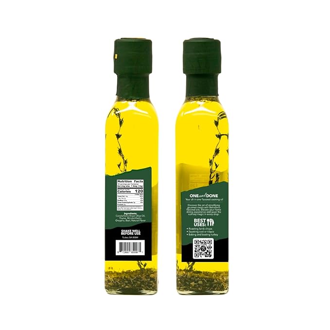 Benissimo Mediterranean Garlic Infused Oil, All Natural Gourmet Cooking Oil with Fragrant
